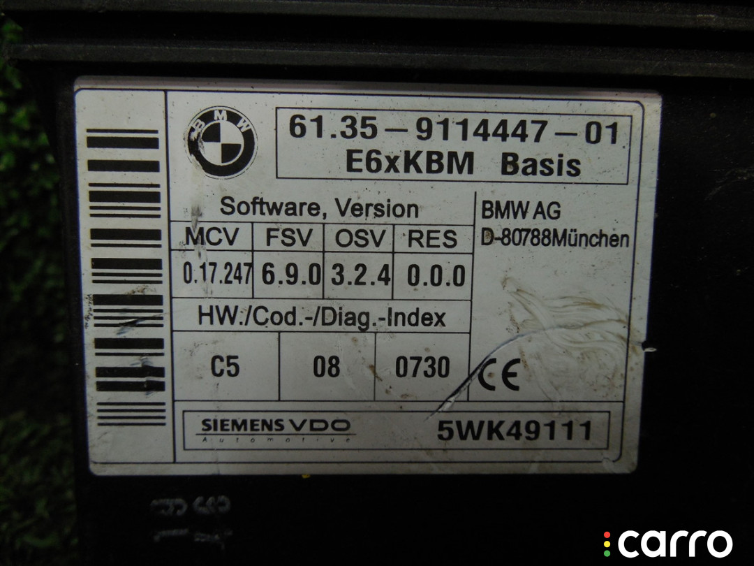 9114447 Блок комфорта BMW 5 E60/E61 2006г. - фото №4