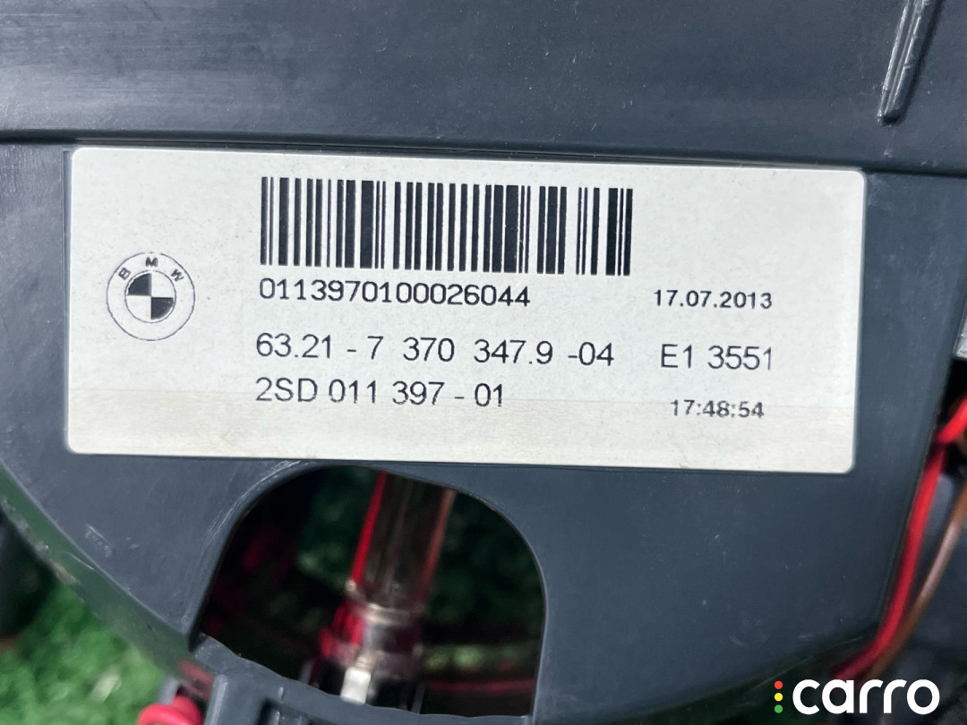 7370347, 63217370347 фонарь крышки багажника левый BMW 5 серия F10 F11 (Рестайлинг) 2013г. - фото №4