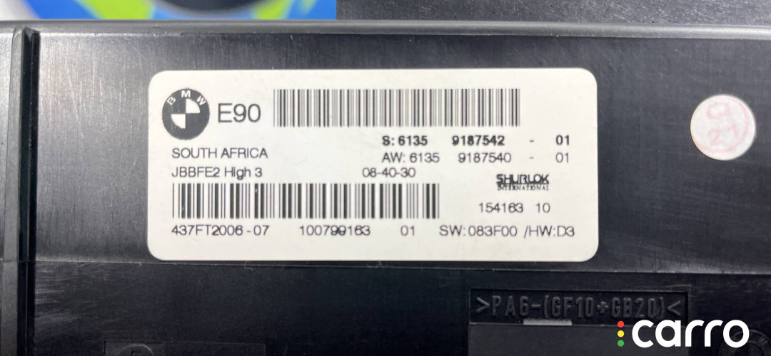 61359187540, 61359187542, 9187540, 9187542 Блок комфорта BMW 3 E90/E91/E92/E93 2008г. - фото №10