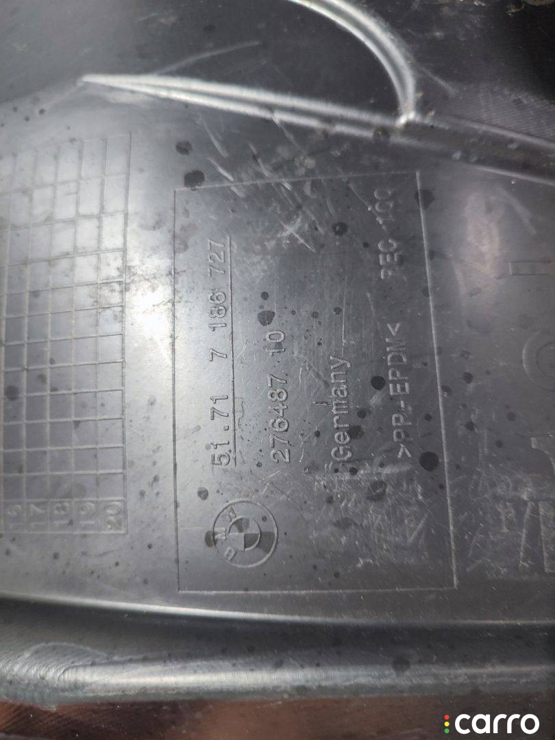 51717186727, 7186727 ЗАЩИТА АРОК (ПОДКРЫЛОК) переднего левого BMW 5 серия F10 F11 (Дорест.) 2011г. - фото №10
