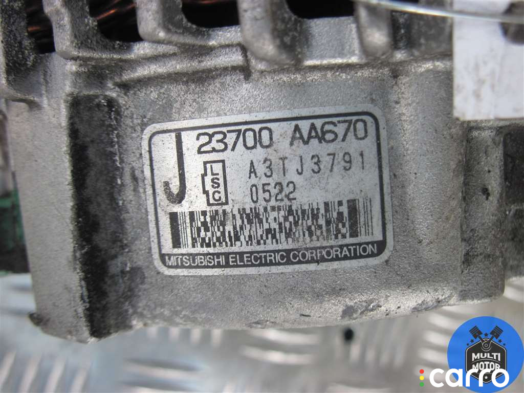 23700AA670 Генератор Subaru Forester 2009г. - фото №3
