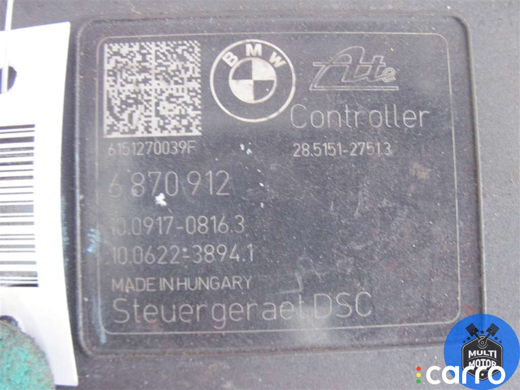6870912 Блок ABS BMW 3 F30/F31/GT F34 2016г. - фото №2