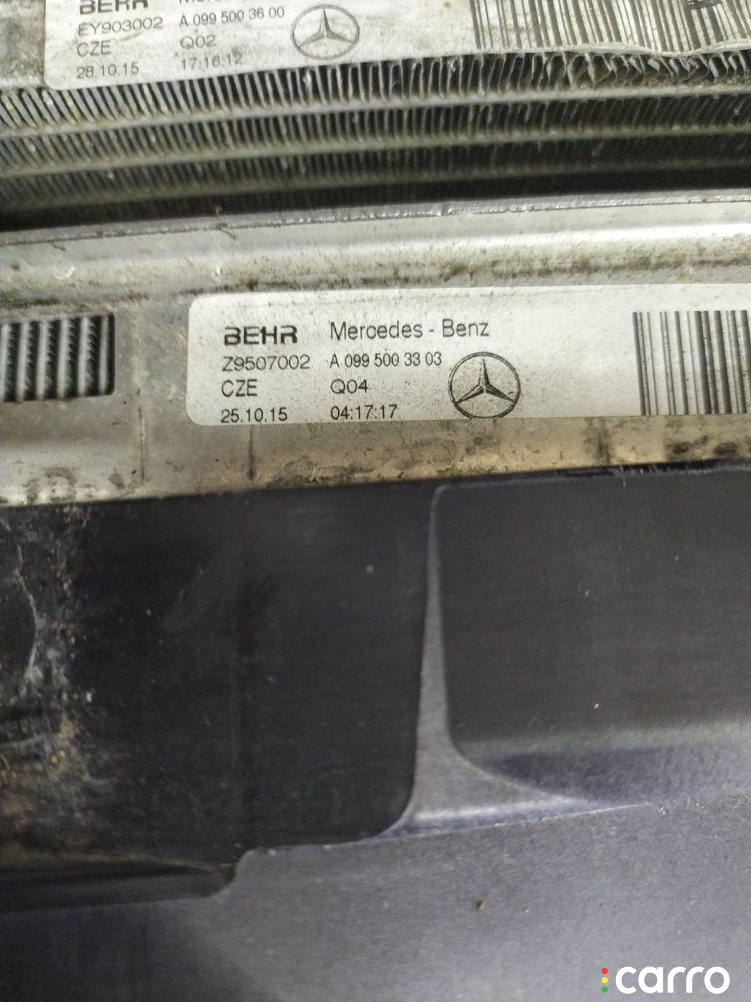 A0995000454, A0995003303, A0995003600, A0995044218, A0999061301 кассета радиаторов Mercedes-Benz GLC X253/C253 - фото №8