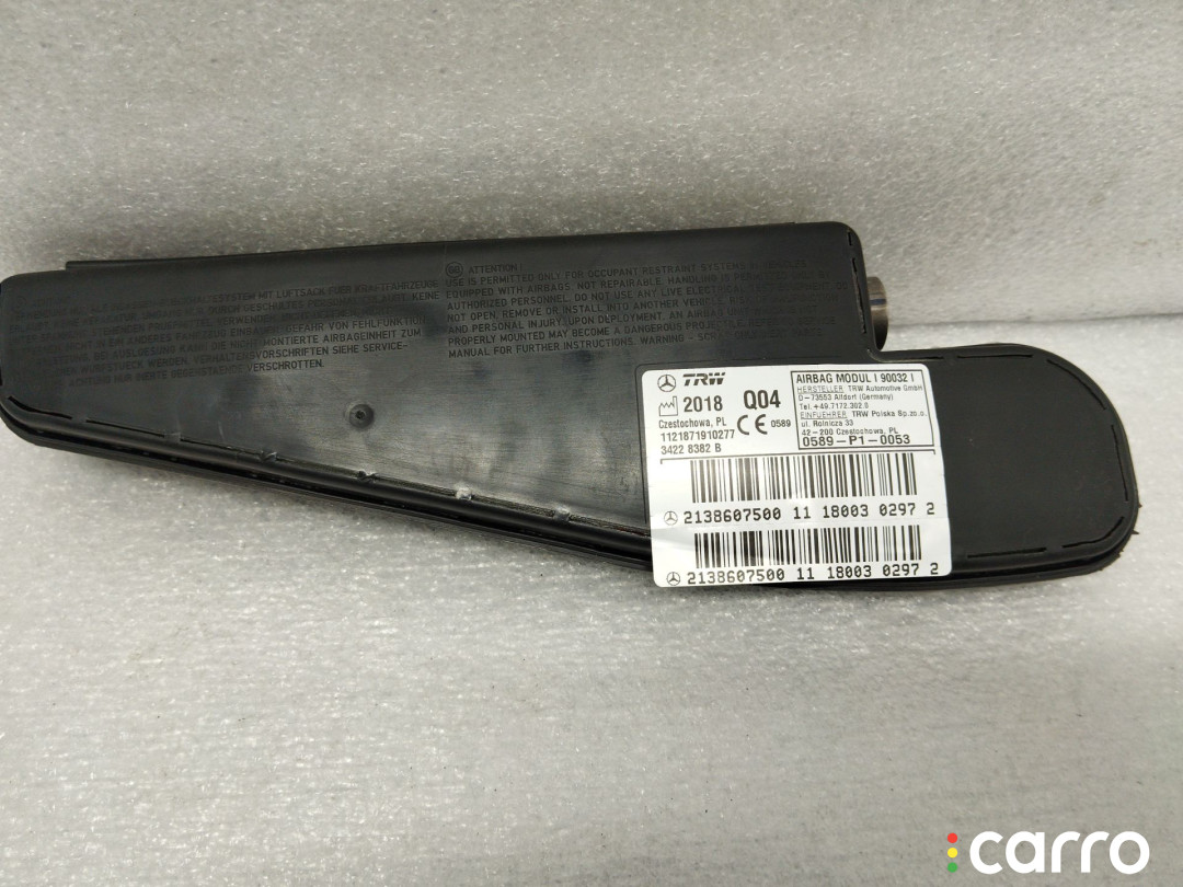 2138607500 Подушка безопасности водителя Mercedes-Benz E W213/S213/C238/A238 - фото №1