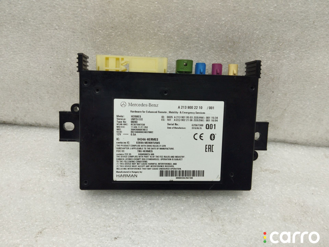 A2139002210, A2139019503, A2139022106 Блок Bluetooth Mercedes-Benz E W213/S213/C238/A238 - фото №1