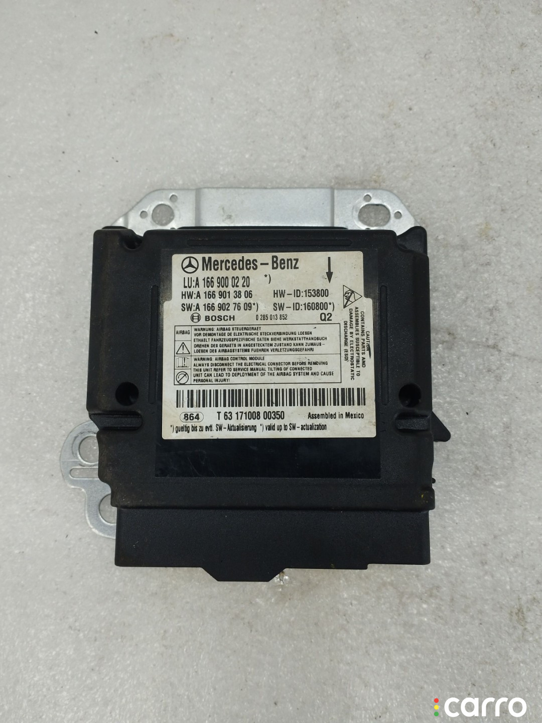 A1669000220, A1669013806, A1669027609 Блок AirBag Mercedes-Benz GLS X166 - фото №1