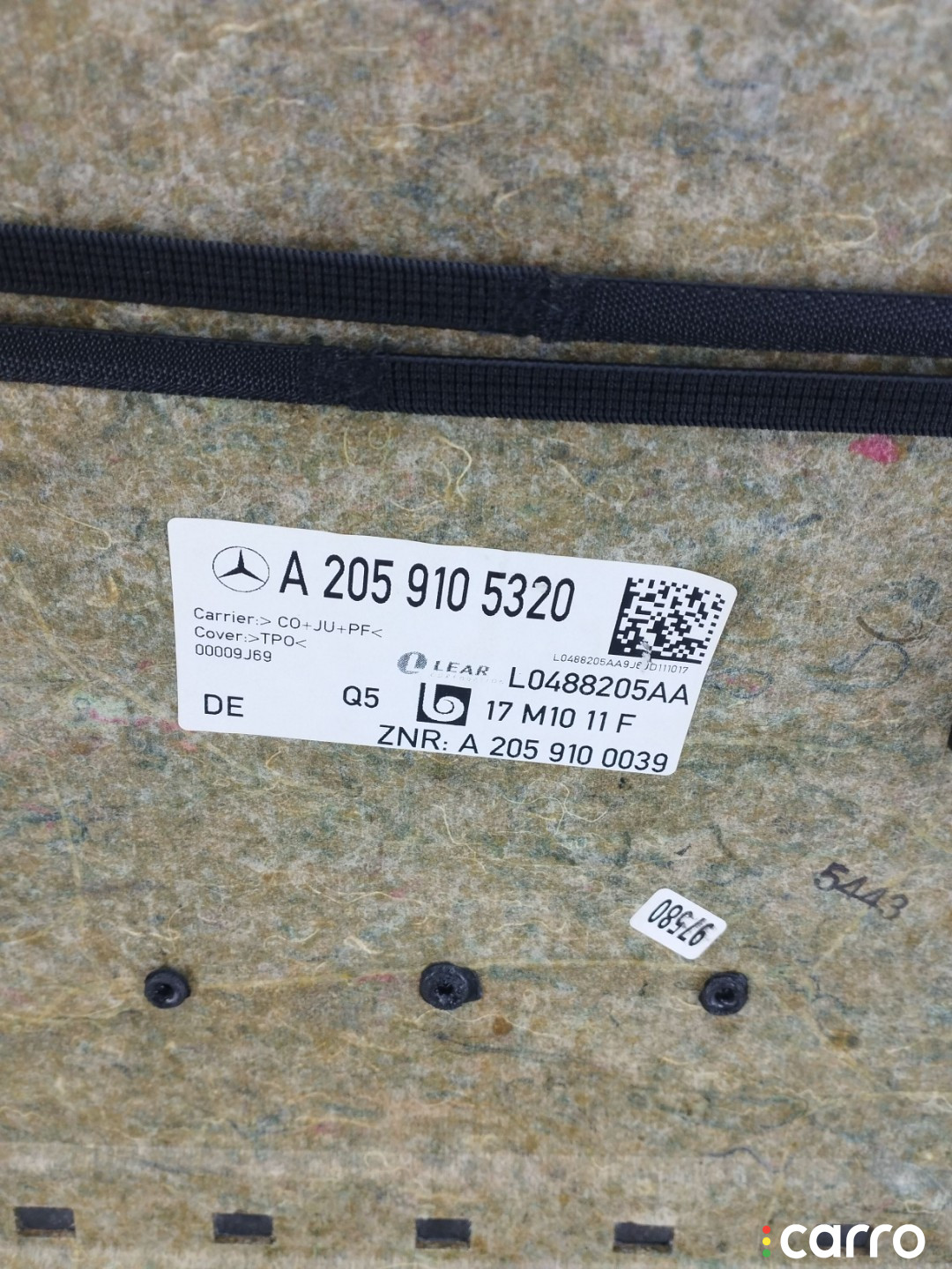 A2059105320 обшивка сидения Mercedes-Benz E W213/S213/C238/A238 - фото №8