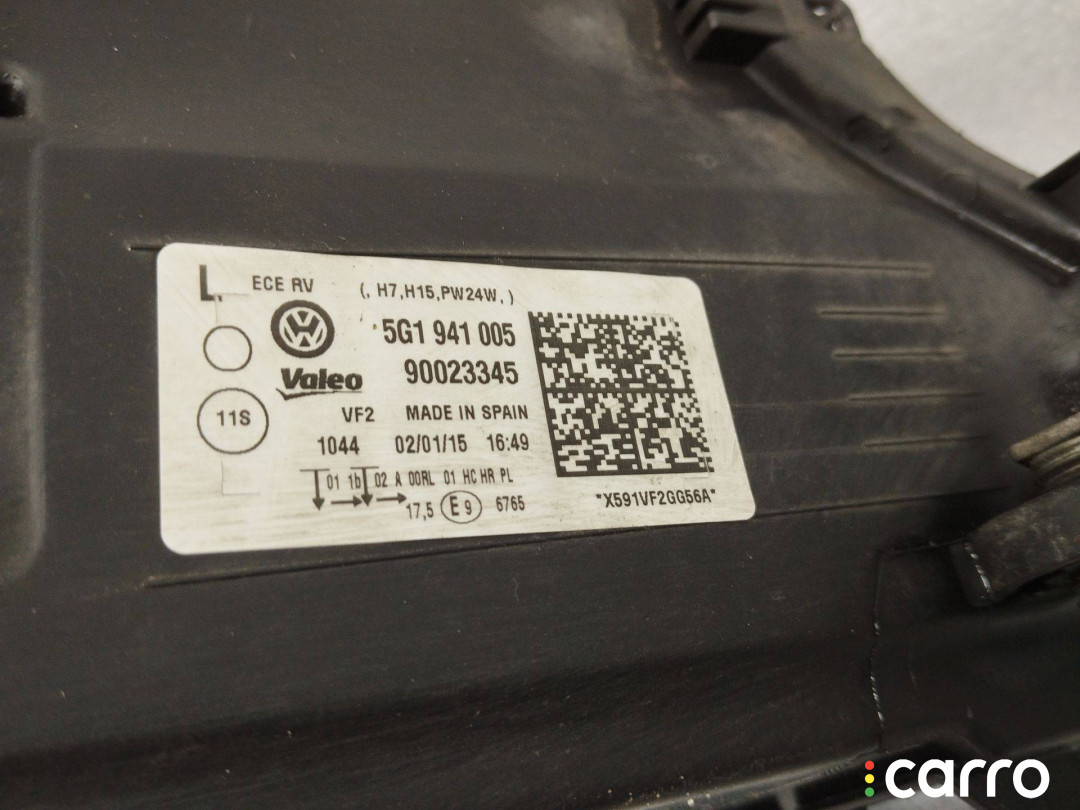 5G1941005 Фара левая Volkswagen Golf 7 2015г. - фото №6
