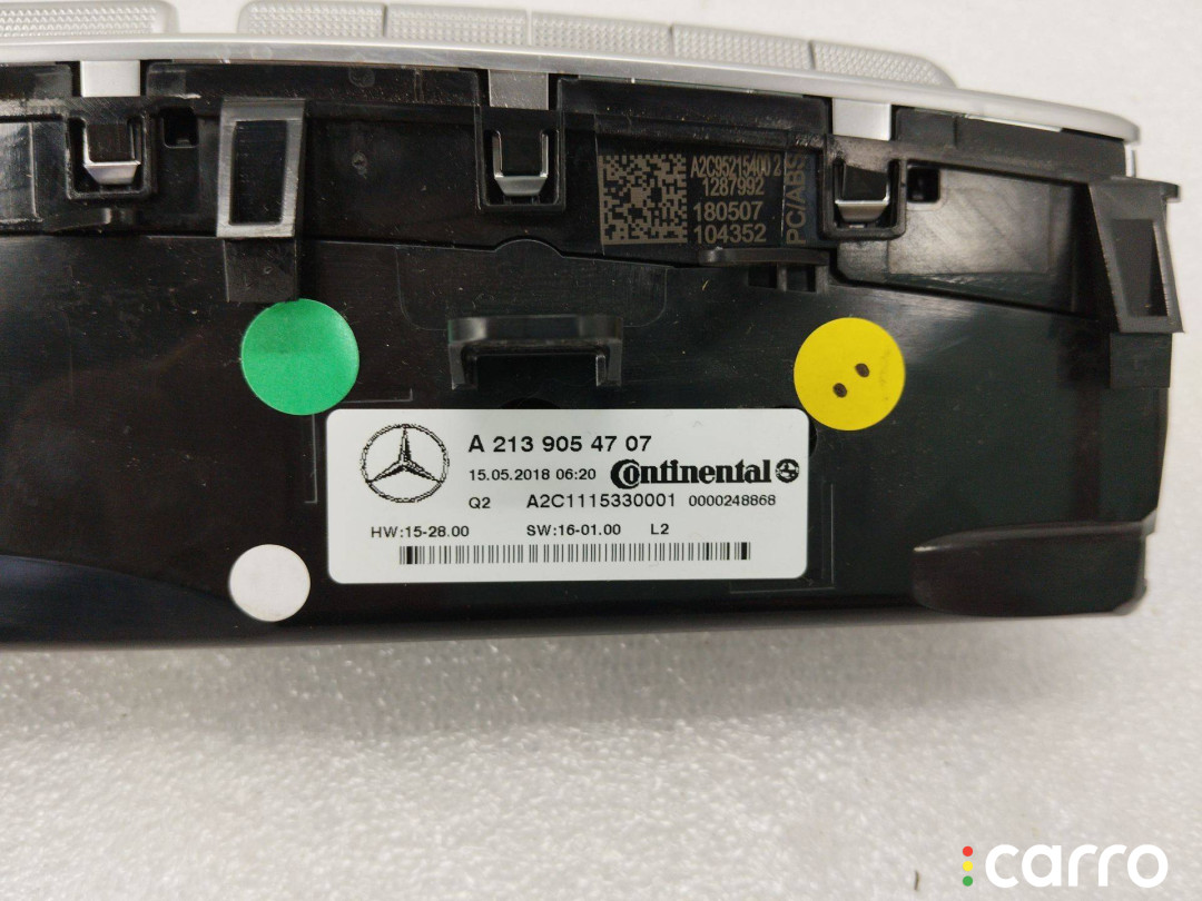 A2139054707 Блок управления печки/климат-контроля Mercedes-Benz E W213/S213/C238/A238 - фото №3