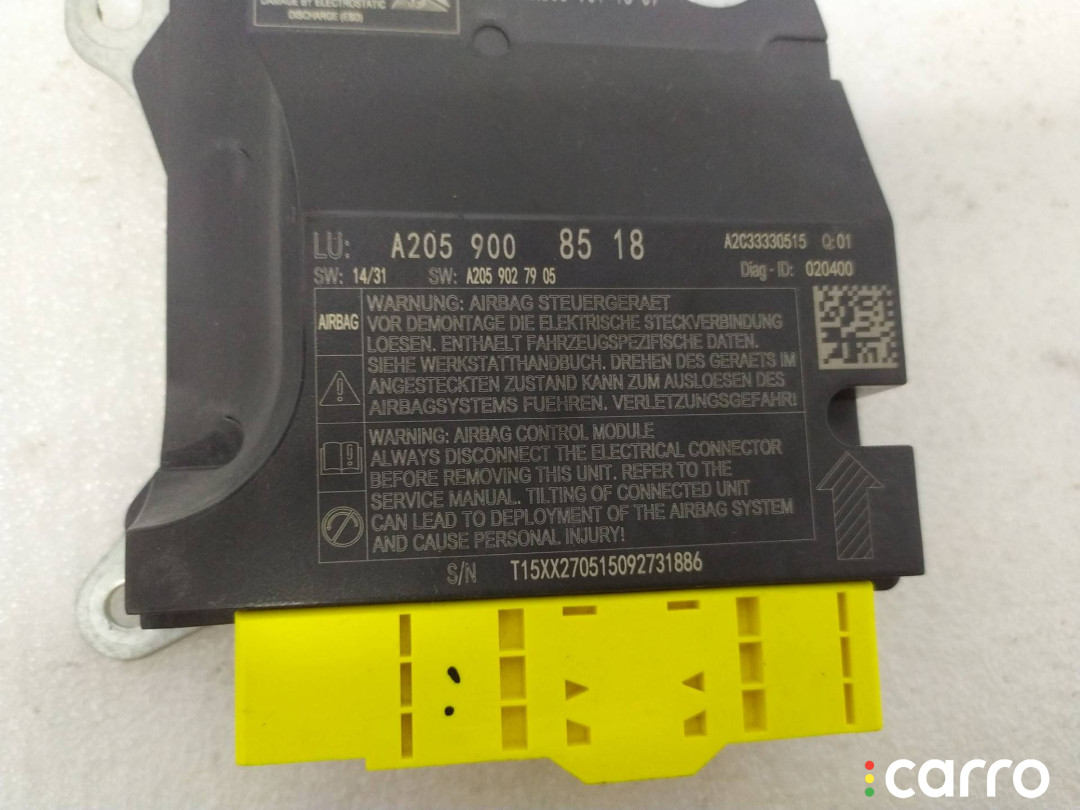 A2059008518, A2059011607, A2059027905 Блок AirBag Mercedes-Benz C W205/S205/C205 - фото №4