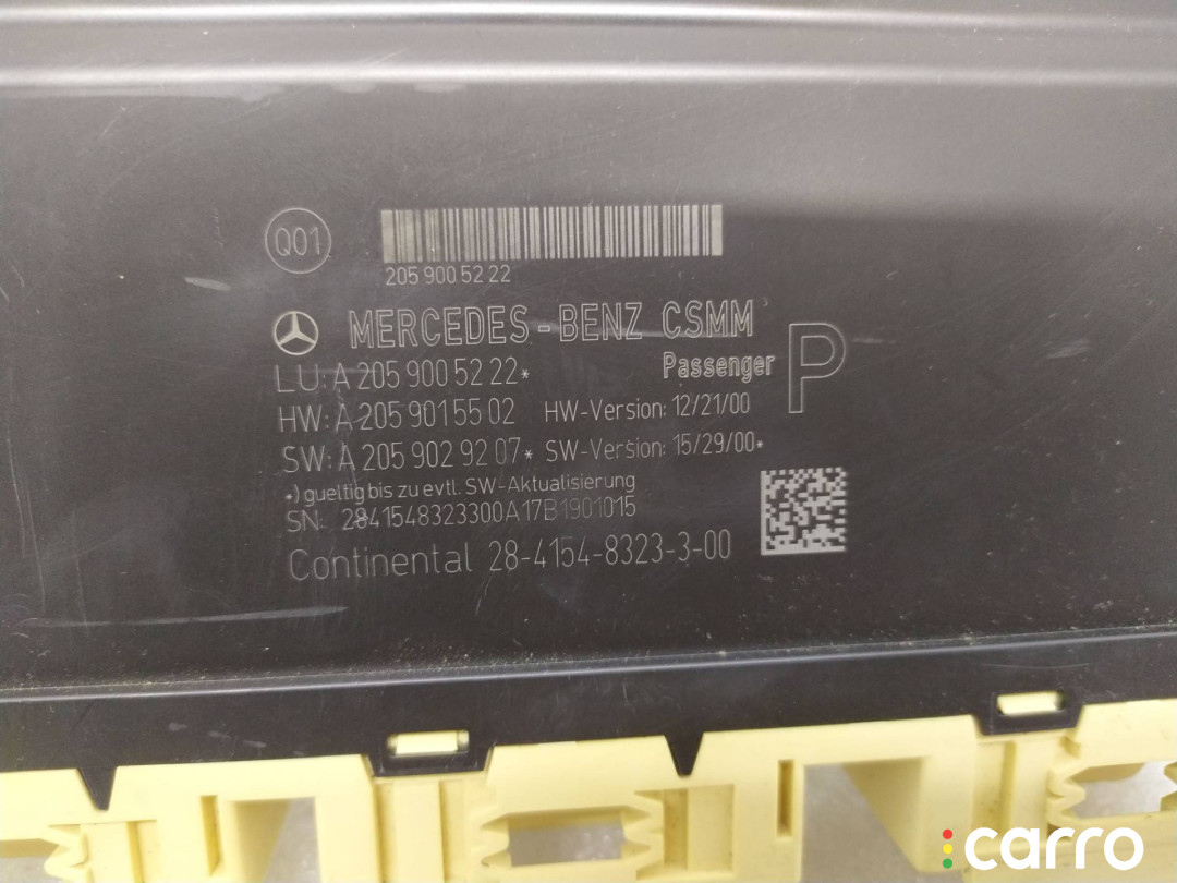 A2059005222, A2059029207, A2059015502 Блок управления сиденьем Mercedes-Benz C W205/S205/C205 - фото №2