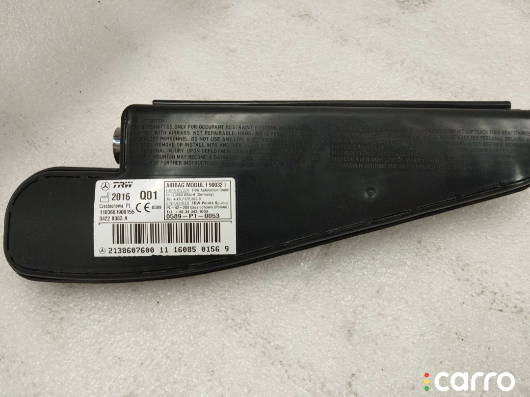 A2138607600 Подушка безопасности сиденья передняя правая Mercedes-Benz C W205/S205/C205 - фото №1