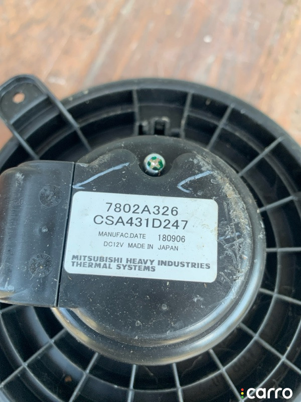 7802A326, 132CE2282, 34362, 7802A327, ASM326A, BM10052C, EWNMS003, HM068, LFH1126, MB8230, MBLZD172518, MZZ1027GS, MZZ1027PM, MZZ1027YD, PQ3200179, RP29MH026, SHF28025, ST940006, STIF054, VLT378060 Мотор печки Mitsubishi Outlander 3 2015г. - фото №4