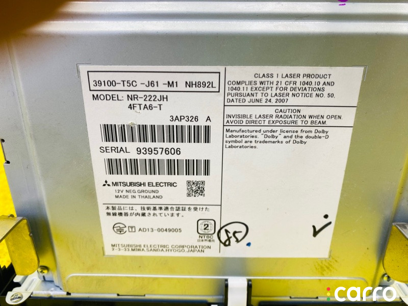 5225, 39100-T5C-J61-M1 магнитофон HONDA FIT - фото №5