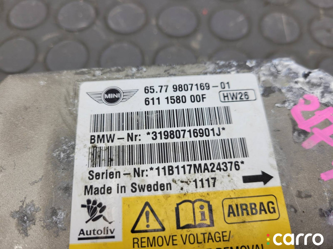 65779807169 Блок Airbag MINI Clubman 2011г. - фото №2
