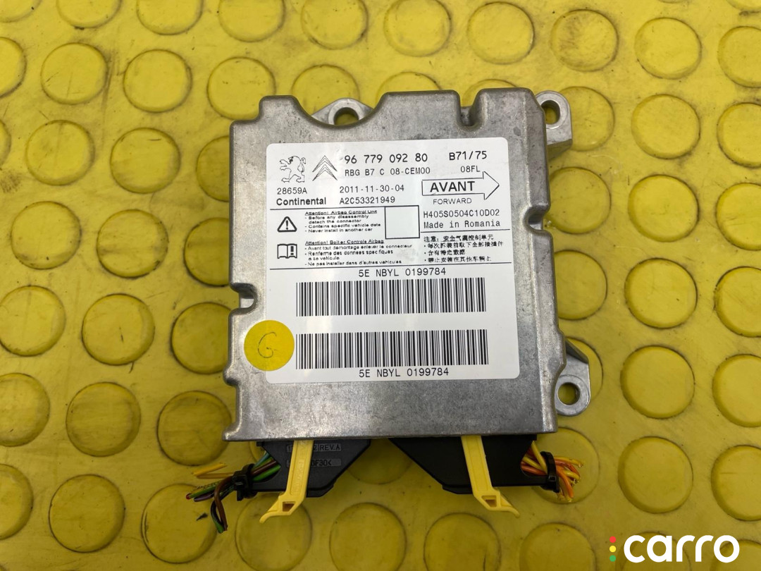 9677909280 Блок Airbag Citroen C4 2011г. - фото №1