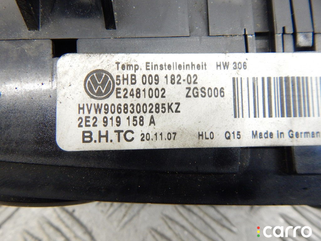 Блок управления печки/климат-контроля VOLKSWAGEN CRAFTER 1 2008г. - фото №6