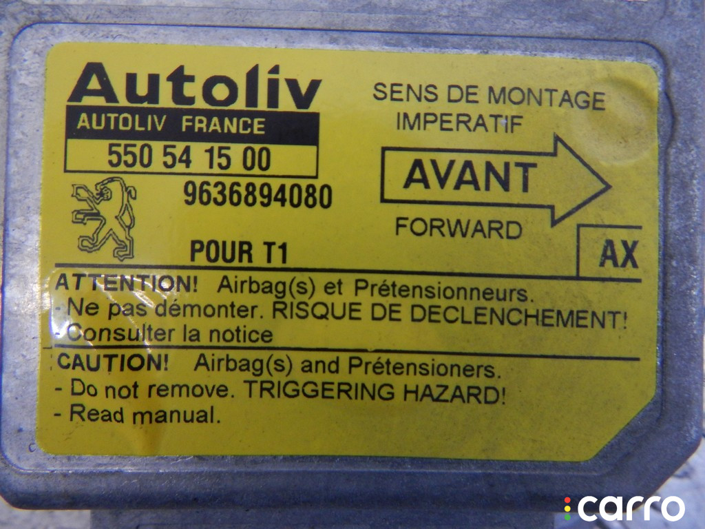 Блок AirBag PEUGEOT 206 2001г. - фото №2