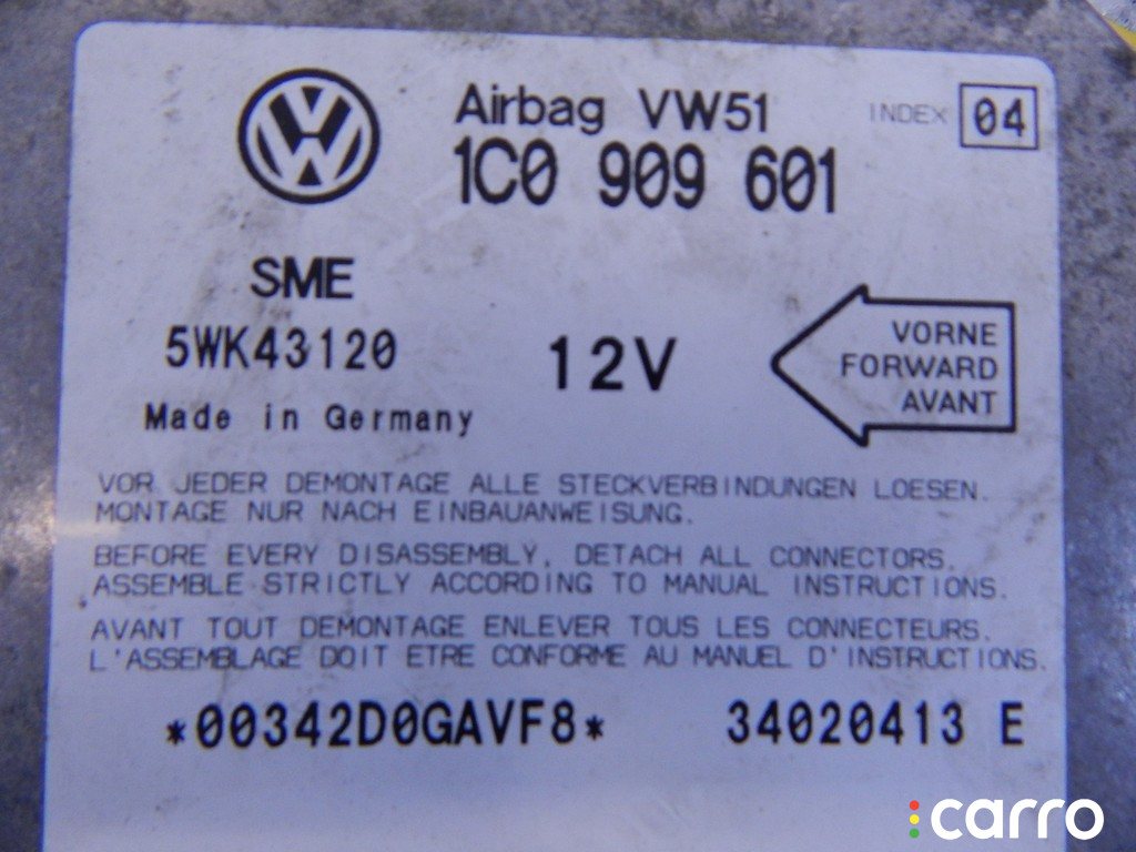 Блок AirBag SEAT AROSA 2003г. - фото №3