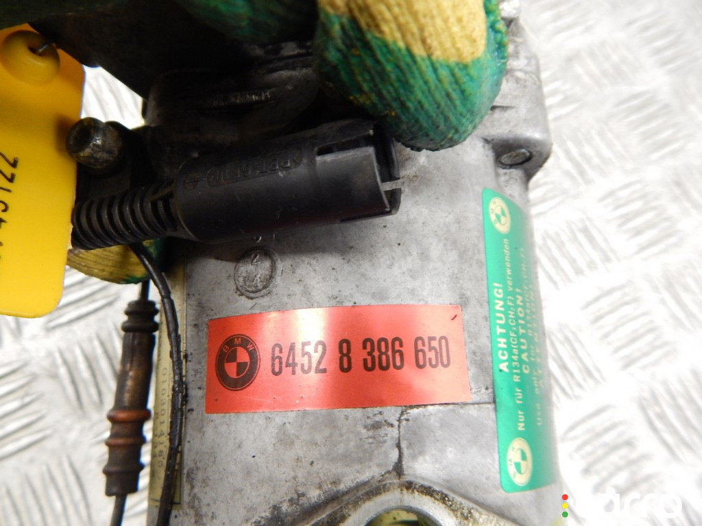 8386650, 64528386650, 64526901206, 6901206, 64528375319, 8375319 Компрессор кондиционера BMW 3-series (E46) 2000г. - фото №4