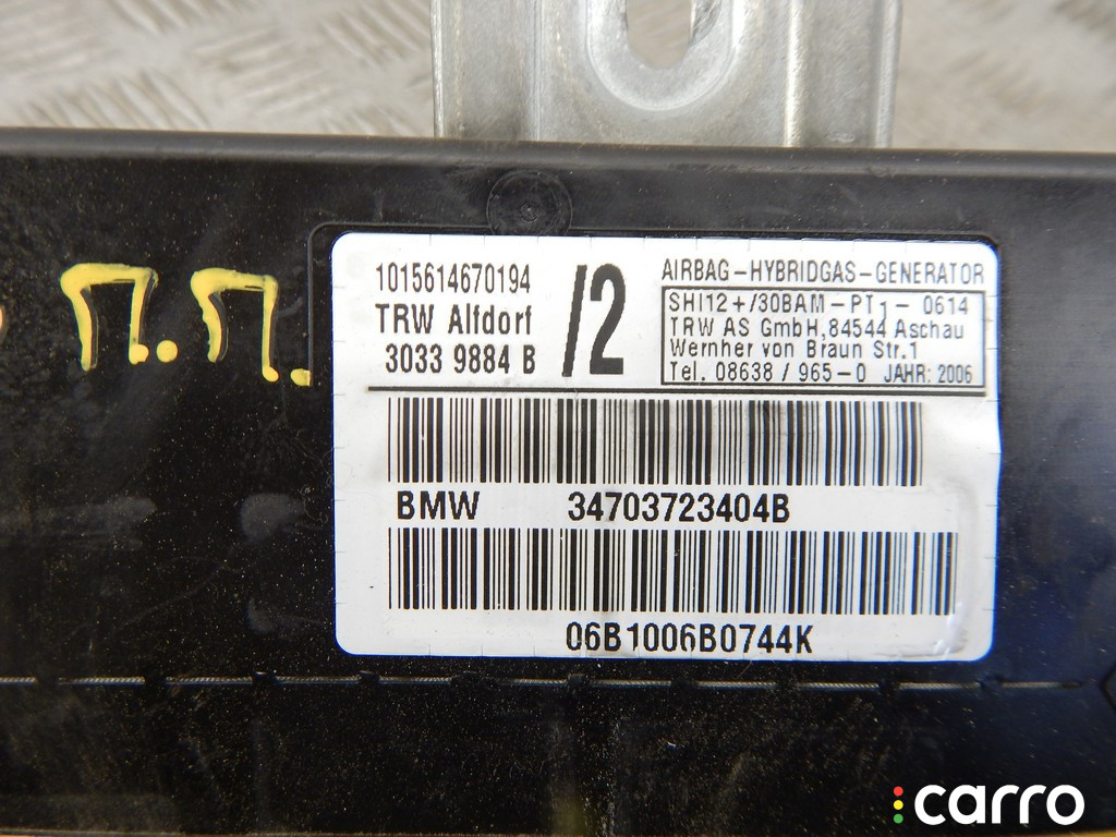 7037234, 72127037234 Подушка безопасности боковая (в дверь) передняя правая BMW X5-series (E53) 2006г. - фото №2