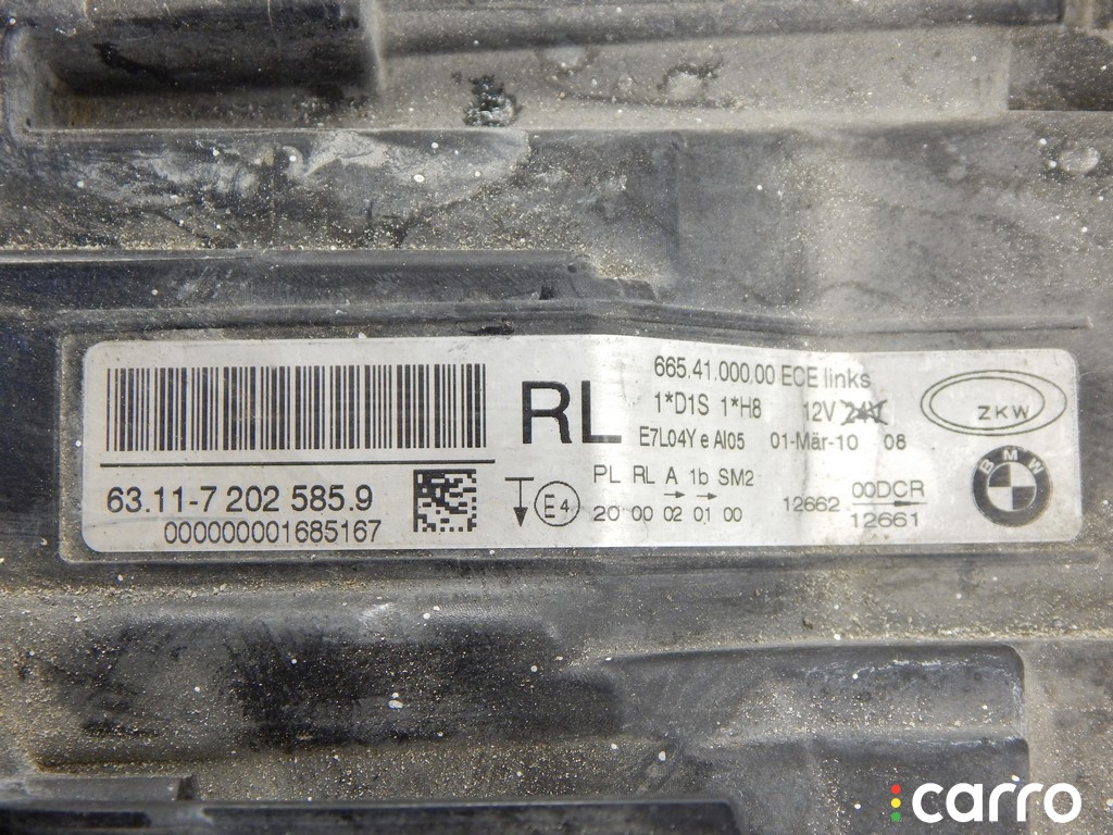 63117202585, 7202585, 63117240249, 7240249 Фара левая BMW 3-series (E90/91/92) 2010г. - фото №4