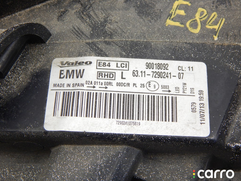 63117290241, 7290241 Фара левая BMW X1-series (E84) 2013г. - фото №4