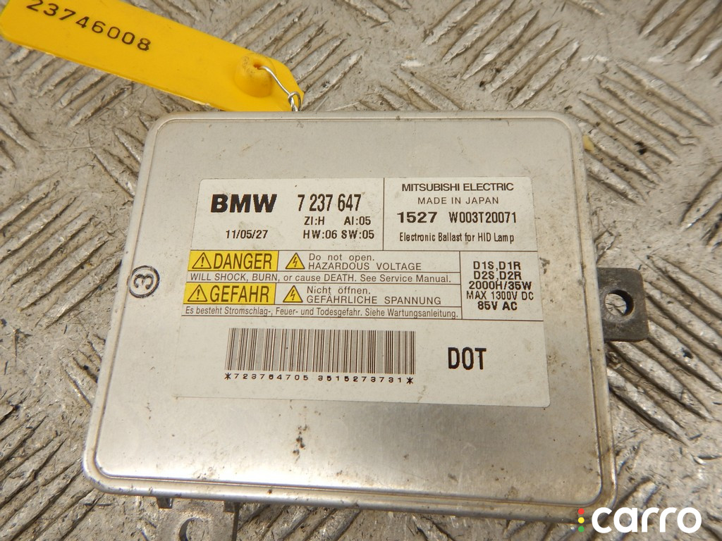7237647, 63117237647, 63127250624, 7250624, 63117237644, 7237644, 63127172536, 7172536 Блок розжига ксенона BMW X1-series (E84) 2011г. - фото №2