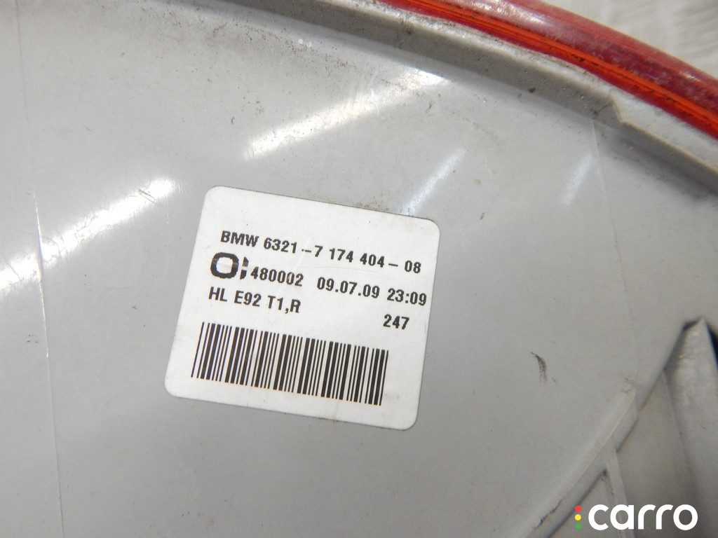 63217174404, 7174404, 63214428214, 4428214 Фонарь задний правый BMW 3-series (E90/91/92) 2009г. - фото №5