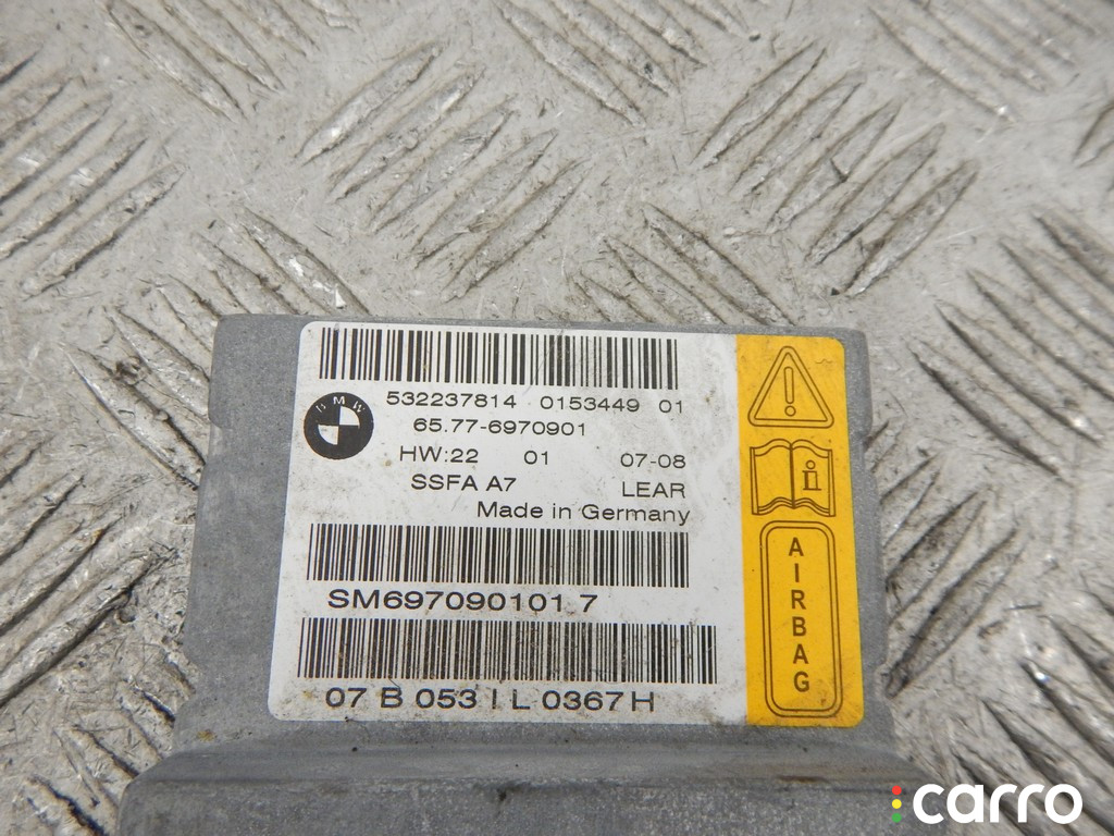 6970901, 6946107, 6960223, 65776960223, 65776970901, 65770413725, 0413725, 65770407280, 0407280, 65776946107, 65770393600, 0393600 Блок AirBag BMW 7-series (E65/66) 2007г. - фото №2