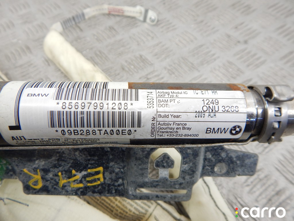 72126979912, 6979912 Подушка безопасности боковая (шторка) правая BMW X6-series (E71) 2009г. - фото №2