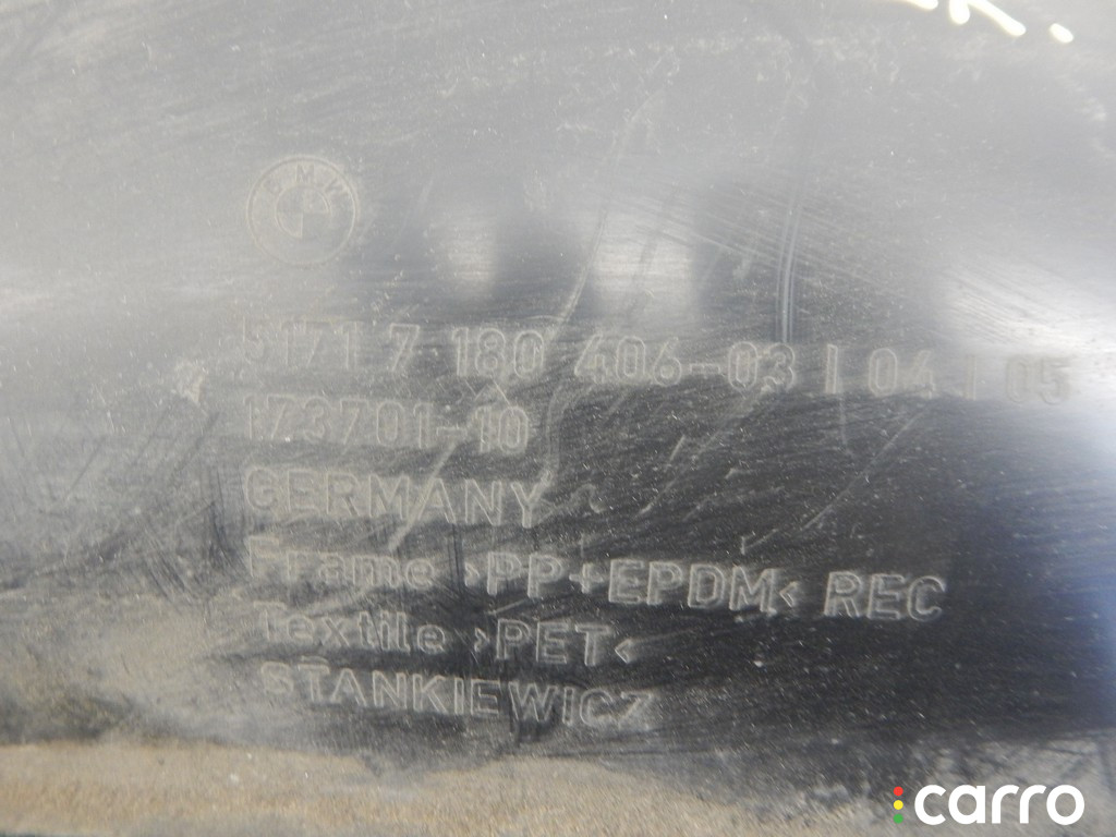 51717180406, 7180406 Защита арок задняя правая (подкрылок) BMW 5-series (E60/61) 2009г. - фото №7