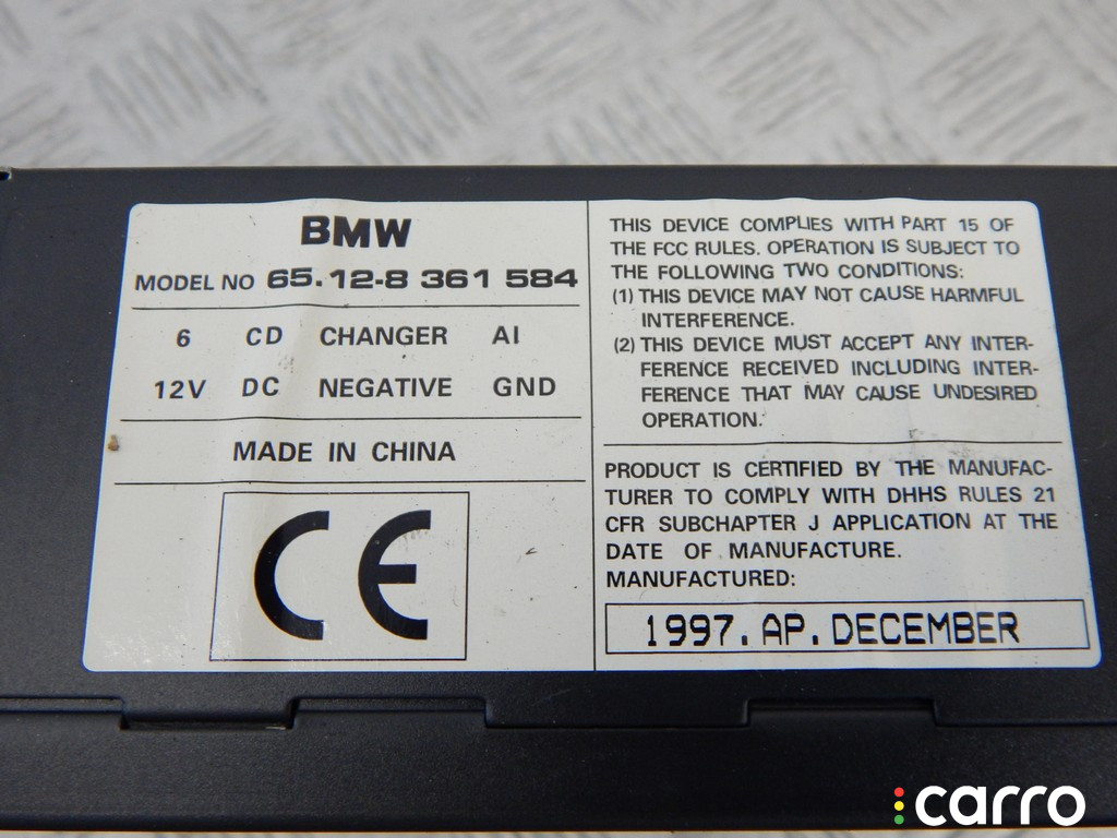 8361584, 65128361584 CD-чейнджер BMW 5-series (E39) 1998г. - фото №3