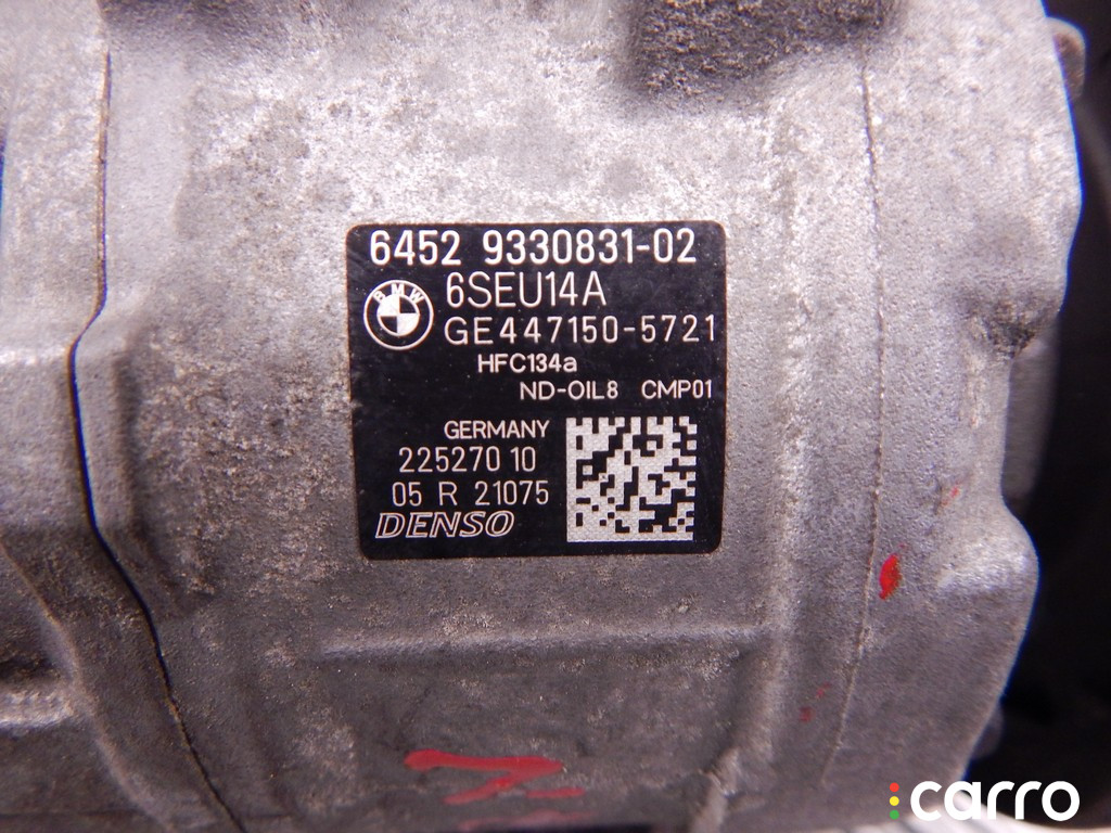 64529330831, 9330831 Компрессор кондиционера BMW 3-series (F34GT) 2014г. - фото №3