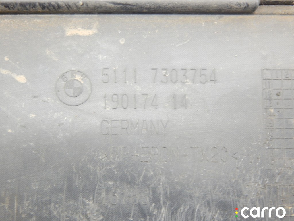 51117303754, 7303754 Заглушка (решетка) в бампер передний BMW X1-series (E84) 2014г. - фото №4