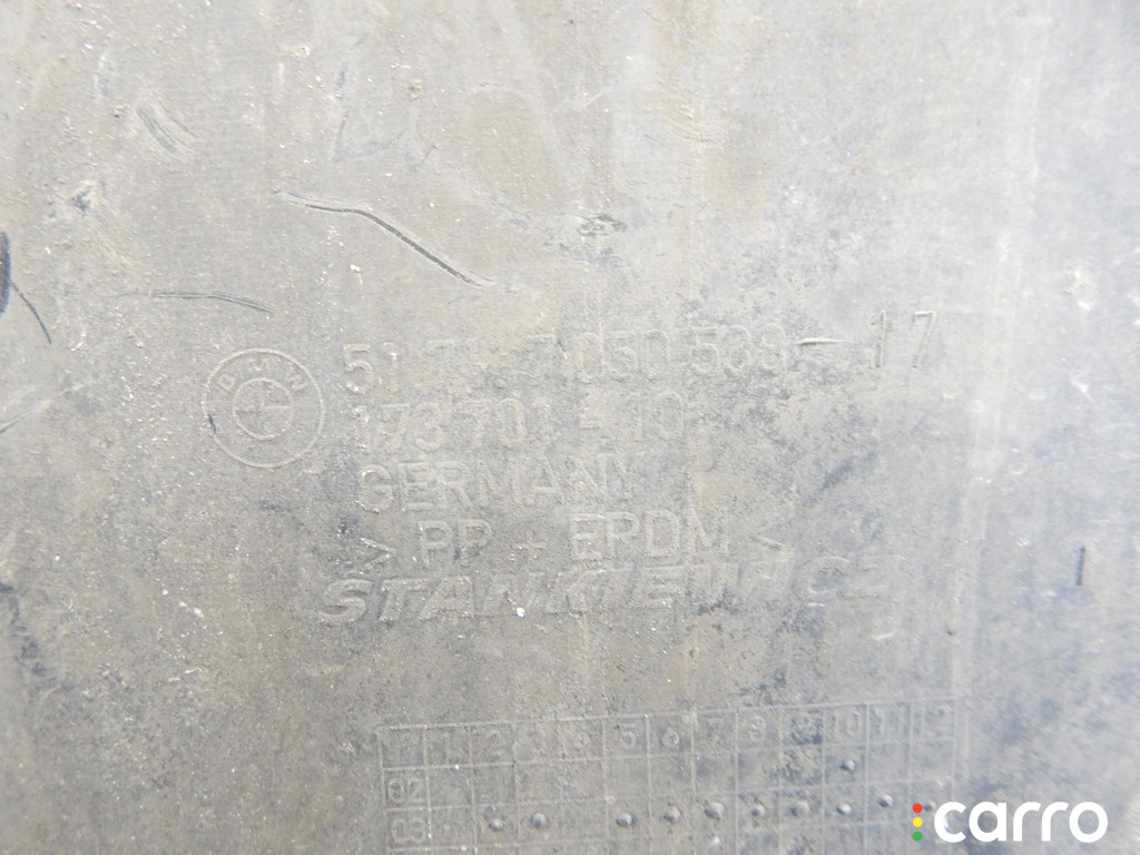 7050538, 51717050538 Защита арок передняя правая (подкрылок) BMW 5-series (E60/61) 2004г. - фото №3