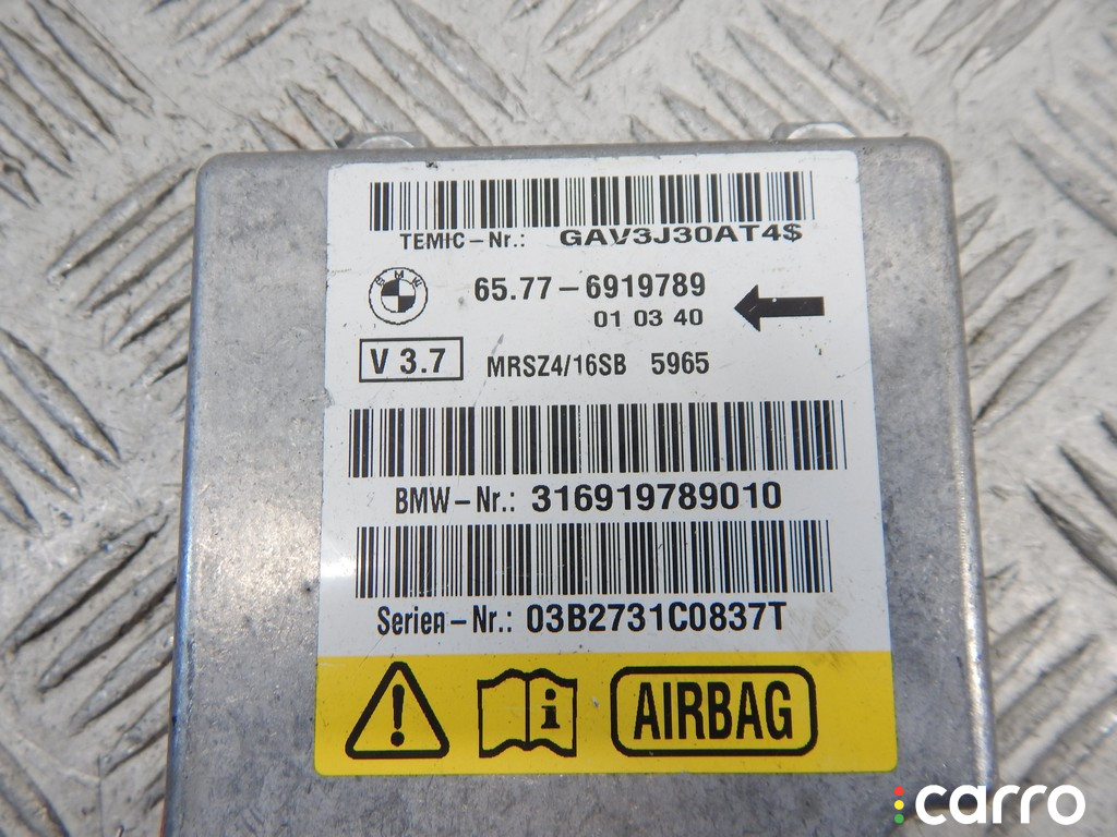 6919789, 6920848, 65776920848, 65776919789, 65776910676, 6910676 Блок AirBag BMW 5-series (E39) 2001г. - фото №2