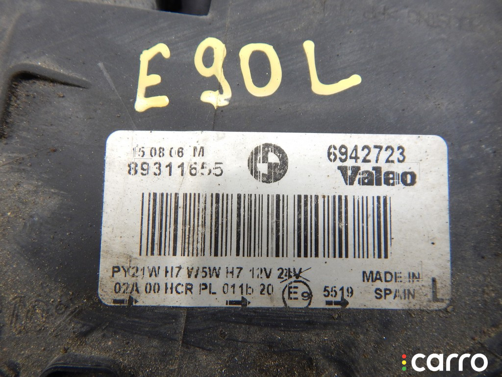 63116942723, 6942723 Фара левая BMW 3-series (E90/91/92) 2005г. - фото №4