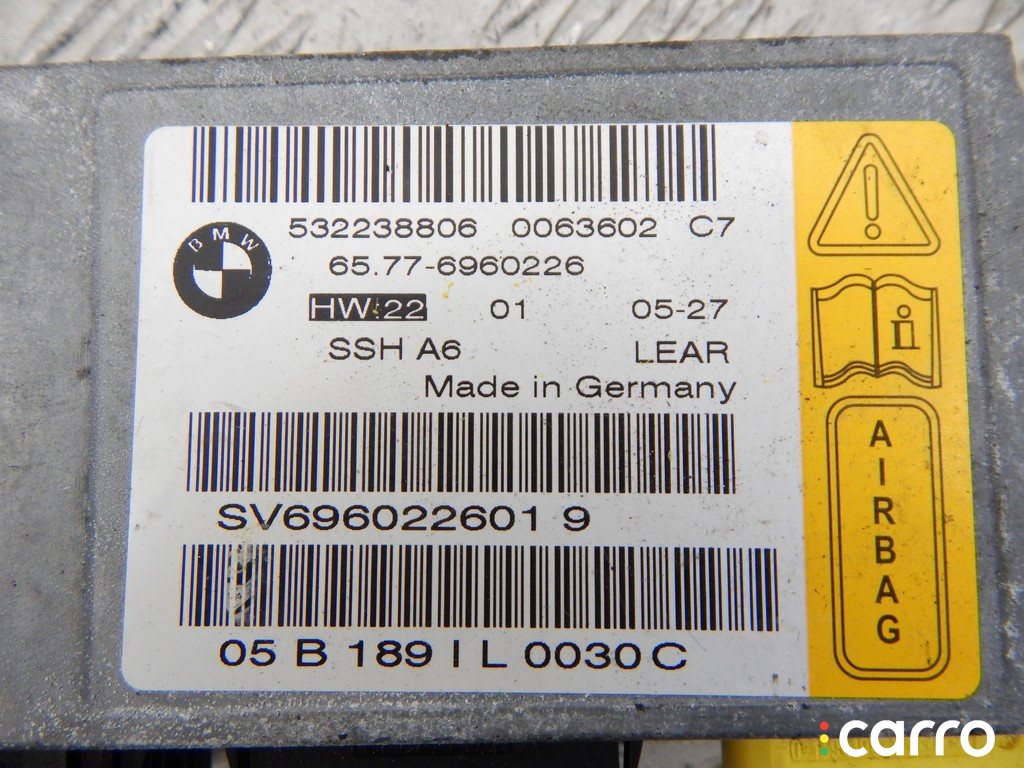 6970904, 65776960226, 6946108, 65776970904, 65776946108, 65770393602, 0393602, 65770407284, 0407284, 6960226, 65770413726, 0413726 Блок AirBag BMW 7-series (E65/66) 2005г. - фото №4