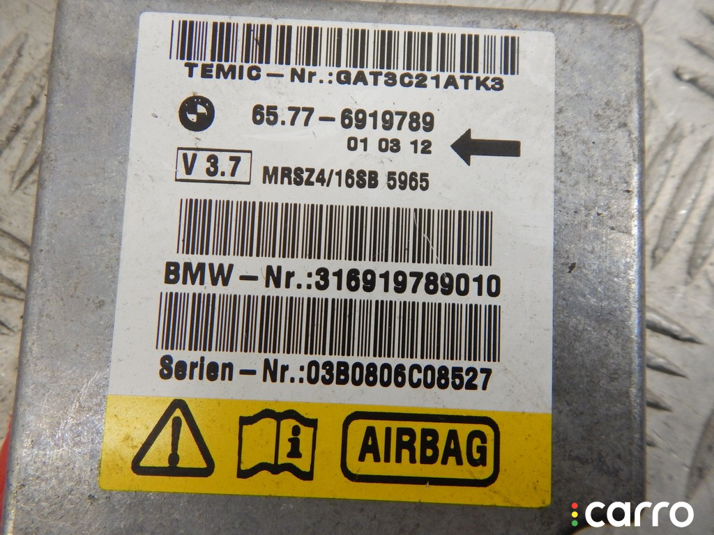 6919789, 6920848, 65776920848, 65776919789, 65776910676, 6910676 Блок AirBag BMW 5-series (E39) 2003г. - фото №2