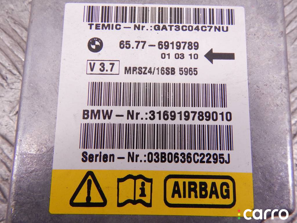 6919789, 6920848, 65776920848, 65776919789, 65776910676, 6910676 Блок AirBag BMW 5-series (E39) 2003г. - фото №2