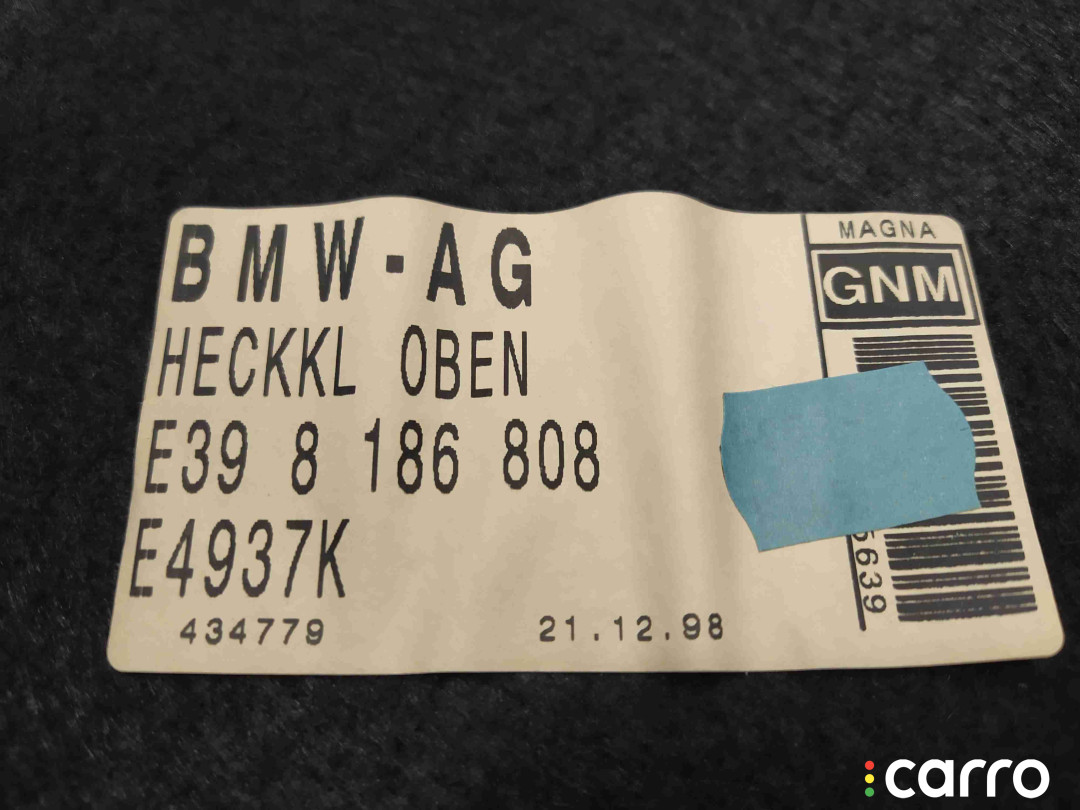 51498186808, 8186808 Обшивка крышки багажника BMW 5 E39 1999г. - фото №5