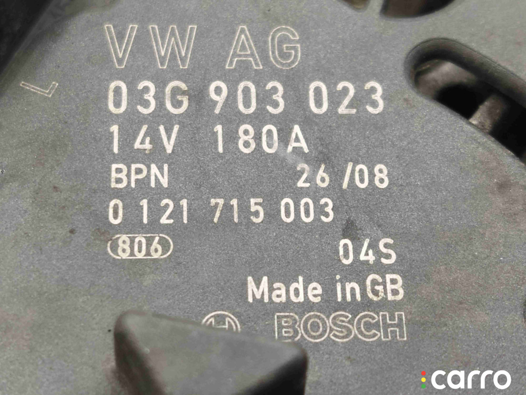 03G903023, 0121715003 Генератор Volkswagen Passat 2008г. - фото №8