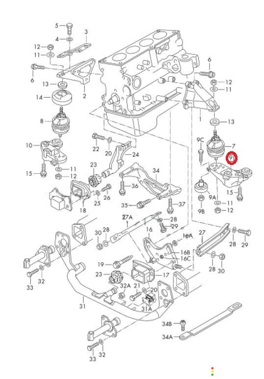 8E0199351 Кронштейн опоры двигателя левый Volkswagen Passat B5 3B5 1998г. - фото №5