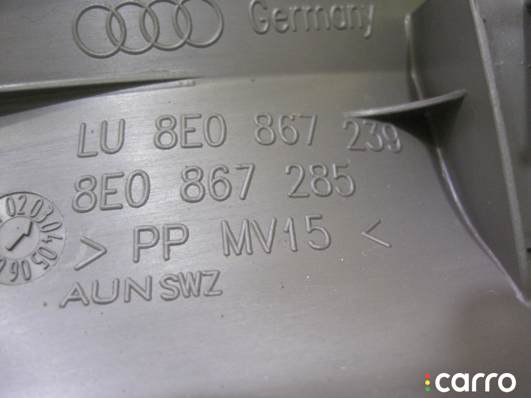 8E0867285 Обшивка стойки левая Audi A4 B6 8EC 2003г. - фото №4