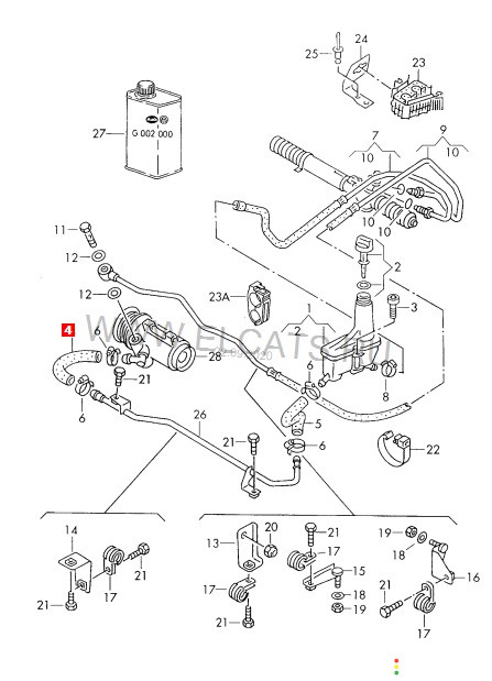 1H0422887C Шланг гидроусилителя Volkswagen Golf 3 1H1 1993г. - фото №4