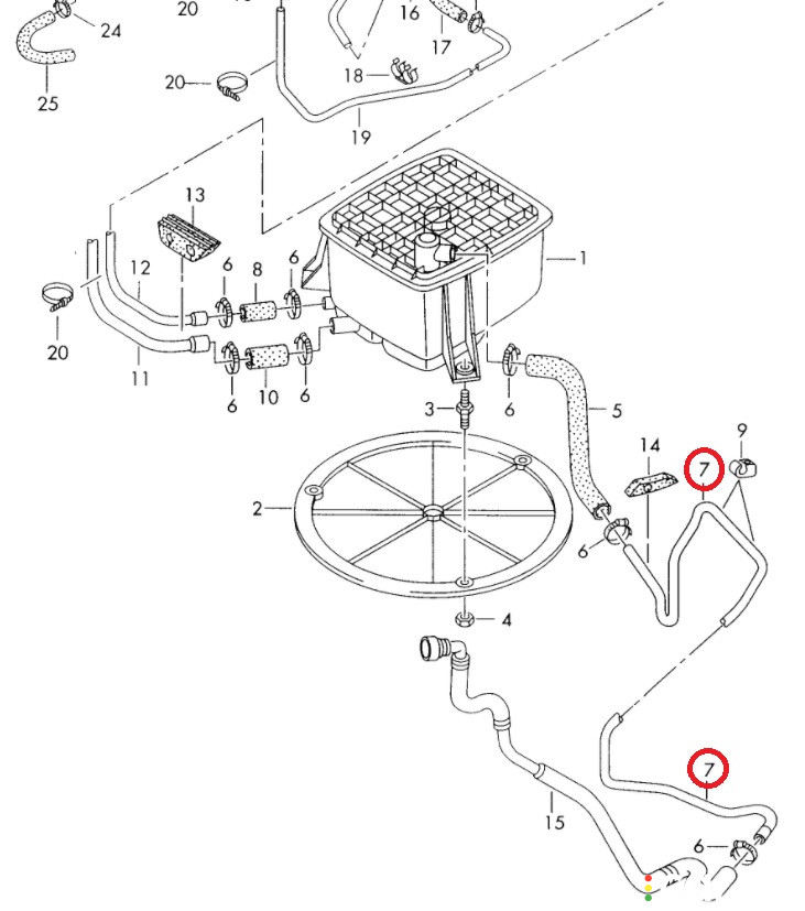 8D0133784 Трубка вентиляции топливного бака Audi A4 B5 8D2 2000г. - фото №8