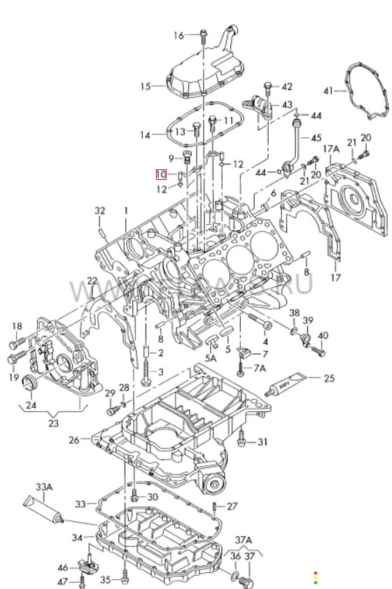 078103297 Трубка масляная Audi A6 C5 4b2 2000г. - фото №4