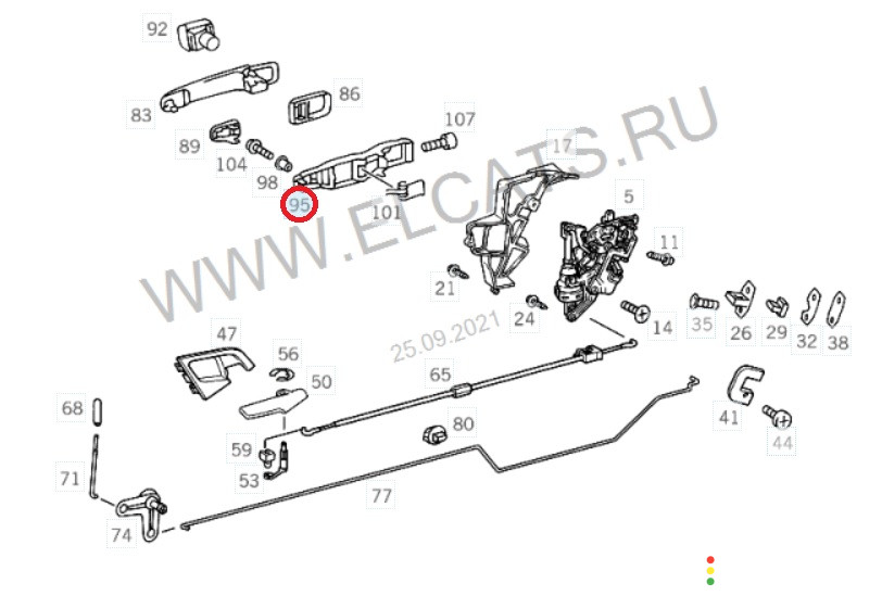 A2027600634 Кронштейн ручки двери задний Mercedes-Benz E-class W210 1997г. - фото №6