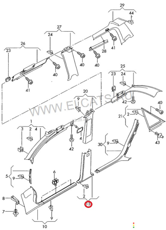 8E0867239 Обшивка стойки левая Audi A4 B6 8EC 2003г. - фото №5